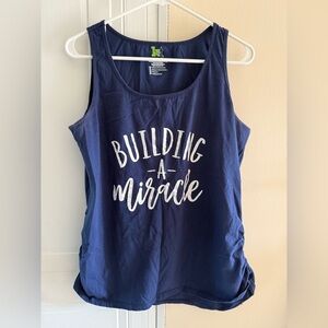 Building a Miracle Maternity tank top shirt blue‎ XL pregnancy